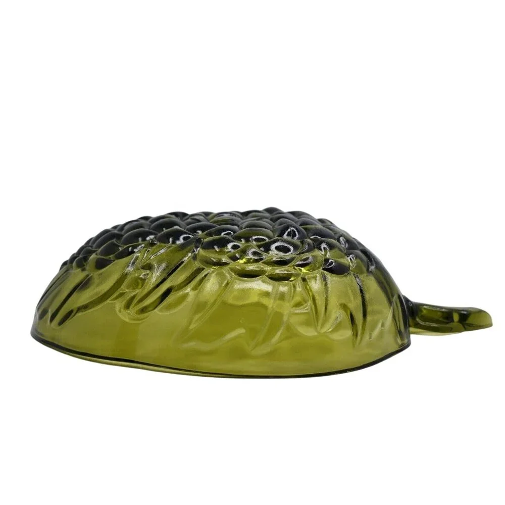 Vintage Indiana Glass Green Grape Fruit Bowl‎ Mid Century Serving Dish